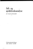 Cover of: Stil- og språkbruksanalyse