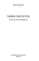 Cover of: Norsk diktatur by Philip Houm