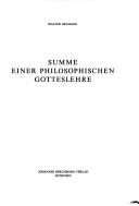 Cover of: Summe einer philosophischen Gotteslehre