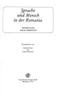 Cover of: Sprache und Mensch in der Romania by hrsg. von Gerhard Ernst u. Arnulf Stefenelli.