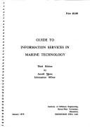 Cover of: Guide to information services in marine technology.