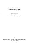 Cover of: Raumtheorie