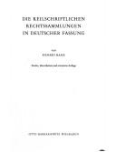 Cover of: Die Keilschriftlichen Rechtssammlungen in deutscher Fassung