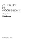 Cover of: Wetenschap en woordenschat by onder red. van B. P. F. Al en P. G. J. van Sterkenburg.