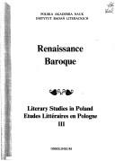 Cover of: Renaissance, Baroque. by 
