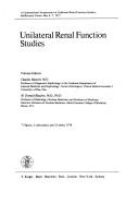 Cover of: Unilateral renal function studies