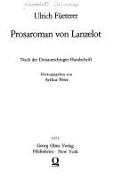 Cover of: Prosaroman von Lanzelot