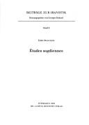 Cover of: Études sogdiennes