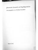 Cover of: Historische Semantik und Begriffsgeschichte