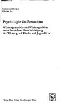 Cover of: Psychologie des Fernsehens by Reinhold Bergler