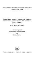 Cover of: Schriften von Ludwig Curtius (1874-1954): e. Bibliogr.