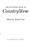 Cover of: The Batsford book of country verse by edited by Samuel Carr.