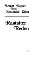 Rastatter Reden by Willy Brandt