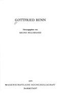 Cover of: Gottfried Benn by hrsg. von Bruno Hillebrand.