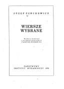 Cover of: Wiersze wybrane