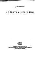 Az érett Kosztolányi by Kiss, Ferenc