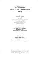 Cover of: Australian private international law