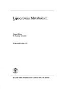 Cover of: Lipoprotein metabolism