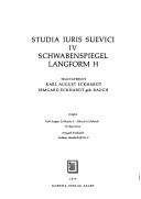 Cover of: Schwabenspiegel: Langform H : Index