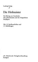Cover of: Die Hofmeister by Ludwig Fertig