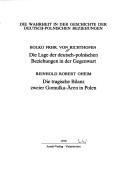 Cover of: Die Lage der deutsch-polnischen Beziehungen in der Gegenwart by Richthofen, Bolko Freiherr von