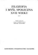 Cover of: Filozofia i myśl społeczna XVII wieku
