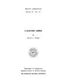 Cover of: A Kalkatungu grammar