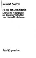 Cover of: Poesie der Demokratie: literar. Widersprüche zur dt. Wirklichkeit vom 18. zum 20. Jh.
