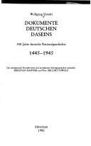 Cover of Dokumente deutschen Daseins