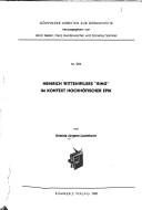 Cover of: Heinrich Wittenwilers "Ring" im Kontext hochhöfischer Epik