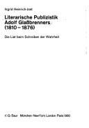 Cover of: Literarische Publizistik Adolf Glassbrenners (1810-1876): die List beim Schreiben der Wahrheit