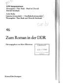 Cover of: Zum Roman in der DDR