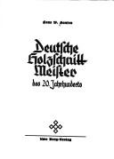 Cover of: Deutsche Holzschnittmeister des 20. Jahrhunderts by Haye Walter Hansen