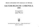 Saltzburgische Chronica, 1666 by Franz Dückher von Hasslau zu Winckl