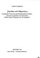 Cover of: Einzelnes und Allgemeines by Ulrich Wergin