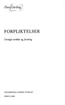 Cover of: Forpliktelser by Finn Carling