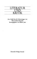 Cover of: Literatur und Kritik: aus Anlass d. 60. Geburtstages von Marcel Reich-Ranicki