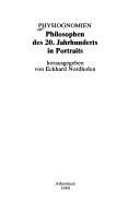 Cover of: Physiognomien: Philosophen d. 20. Jahrhunderts in Portraits