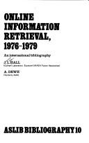Cover of: Online information retrieval, 1976-1979: an international bibliography