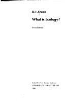 Cover of: What is ecology?