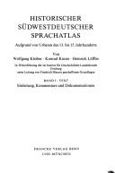 Cover of: Historischer südwestdeutscher Sprachatlas: aufgrund von Urbaren des 13. bis 15, Jahrhunderts