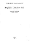 Cover of: Empirische Textwissenschaft: Aufbau u. Auswertung von Text-Corpora