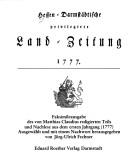 Cover of: Hessen-Darmstädtische privilegirte Land-Zeitung: 1777.