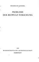 Cover of: Probleme der Beowulf-Forschung