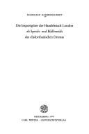 Cover of: Die Importgüter der Handelsstadt London als Sprach- und Bildbereich des elisabethanischen Dramas by Hildegard Hammerschmidt-Hummel