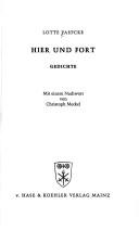 Cover of: Hier und fort: Gedichte