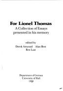 Cover of: For Lionel Thomas | 