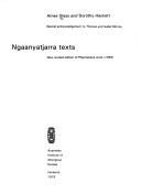 Cover of: Ngaanyatjarra texts by Amee Glass