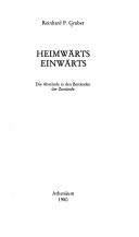 Cover of: Heimwärts, einwärts: d. Abstände in d. Beständen d. Zustände