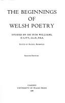 Cover of: The beginnings of Welsh poetry: studies